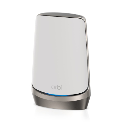 NETGEAR Orbi 970 Series Quad-band WiFi 7 Mesh Add-on Satellite (RBE970B) - Works With Orbi RBE972SB And RBE973SB, Adds Coverage Up To 3,300 sq. ft., BE27000 802.11be (Up To 27Gbps)