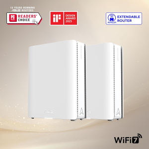 ASUS ZenWiFi BQ16 Pro Quad-Band WiFi 7 Mesh Router (2 Pack), up to 8000 sqft, 2X 10G Ports Each, Smart Home Master with Multi-SSID, VPN & Parental Controls, Subscription-Free...