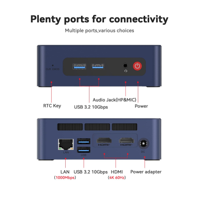 Beelink SER3 Mini PC, AMD Ryzen 3 3200U(up to 3.5GHz) Desktop PC, 16GB DDR4 500GB NVMe SSD Win11 Pro, Radeon Vega 3 Graphics, 4K Dual HDMI, USB3.2, WiFi5, BT5.0, 1000M LAN Mini...