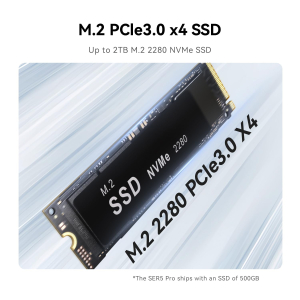 Beelink SER5 Mini PC, Ryzen 5 5500U(6C/12T up to 4,0Ghz), AMD Mini Computer 16GB DDR4 500GB M.2 NVMe SSD, 4K Triple Display, HDMI/DP/Type-C, 2.5G LAN,WiFi6, BT5.2