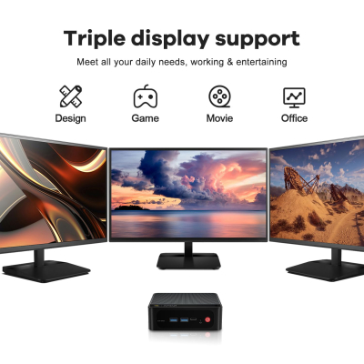 Beelink SER5 Mini PC, Ryzen 5 5500U(6C/12T up to 4,0Ghz), AMD Mini Computer Win11 Pro, 32GB DDR4 500GB M.2 NVMe SSD, 4K Triple Display, HDMI/DP/Type-C, 2.5G LAN,WiFi6, BT5.2
