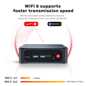 Beelink SER5 Mini PC, Ryzen 5 5500U(6C/12T up to 4,0Ghz), AMD Mini Computer Win11 Pro, 32GB DDR4 500GB M.2 NVMe SSD, 4K Triple Display, HDMI/DP/Type-C, 2.5G LAN,WiFi6, BT5.2
