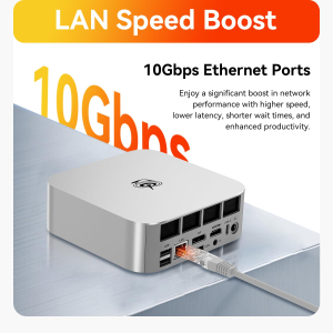 Beelink SER9 MAX Mini PC, AMD Ryzen 7 H255(8C/16T, up to 4.9GHz), 64GB DDR5 RAM 1TB M.2 PCIe4.0 SSD, 4K Triple Display HDMI/DP/USB4 Mini Computer Windows 11 Pro, 10Gbps LAN,...