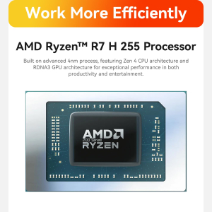 Beelink SER9 Mini PC, AMD Ryzen 7 H255(8C/16T, up to 4.9GHz), 32GB LPDDR5X RAM 1TB M.2 PCIe4.0 SSD, 4K Triple Display HDMI/DP/USB4 Mini Computer Windows 11 Pro, 2.5G LAN, WiFi6,...