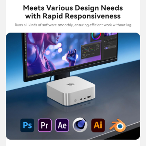 Beelink SER9 Mini PC, AMD Ryzen 7 H255(8C/16T, up to 4.9GHz), 32GB LPDDR5X RAM 1TB M.2 PCIe4.0 SSD, 4K Triple Display HDMI/DP/USB4 Mini Computer Windows 11 Pro, 2.5G LAN, WiFi6,...