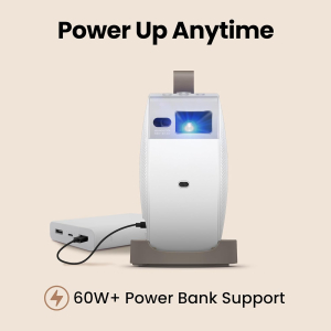 BenQ GV32 1080p Portable Ceiling Projector, 500 ANSI Lumens LED, Google TV with Licensed Netflix, HDR10 with 95% Rec.709, WiFi & Bluetooth, Deep Woofer Speaker