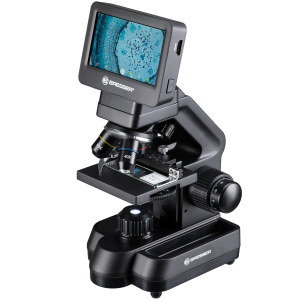 Bresser Biolux Touch 5 MP LCD Microscope for School and Hobby with Mechanical Cross Table, HDMI, USB, SD Connection