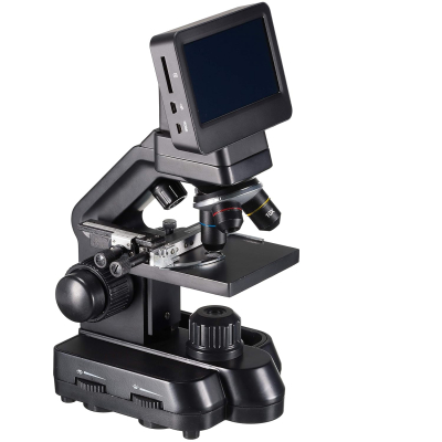 Bresser Biolux Touch 5 MP LCD Microscope for School and Hobby with Mechanical Cross Table, HDMI, USB, SD Connection