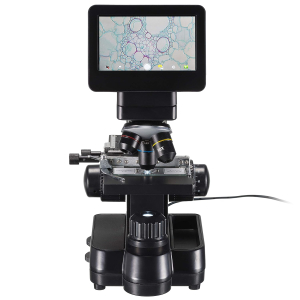Bresser Biolux Touch 5 MP LCD Microscope for School and Hobby with Mechanical Cross Table, HDMI, USB, SD Connection