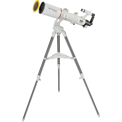 Bresser Refractor Telescope Messier AR-102/600 NANO AZ with Azimuth Mount and Stainless Steel Tripod Field Tripod