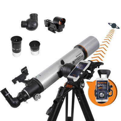 Celestron 22461 StarSense Explore DX 130 Newtonian Reflector Telescope with Smartphone App-enabled Technology, includes Two Eyepieces, Phone Dock and Height-adjustable Tripod,...
