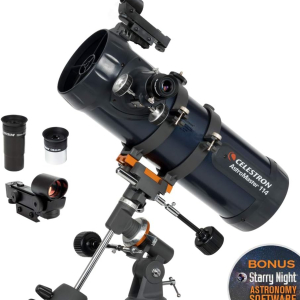 Celestron 31042 AstroMaster 114EQ Newtonian Reflector Telescope, Dark Blue
