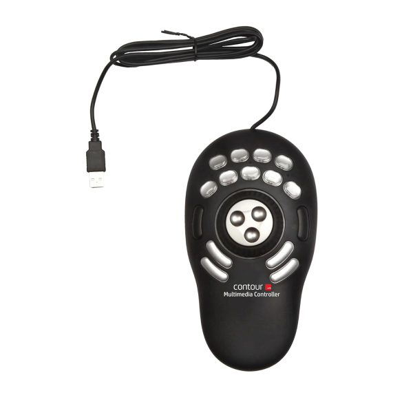 Contour Shuttle PRO V2 - Multimedia Controller with Jog Wheel & 15 Custom Programmable Buttons, Ideal for Video, Audio & Photo Editing, Mac & PC Compatible - Black