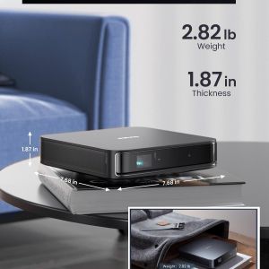 Dangbei Atom Mini Projector 1080P for Bedroom, Smart Projector Portable Supported 4K 3D, 1200 ISO Lumens, Official Netflix, Dolby Audio Speakers, Home Projector with WiFi...