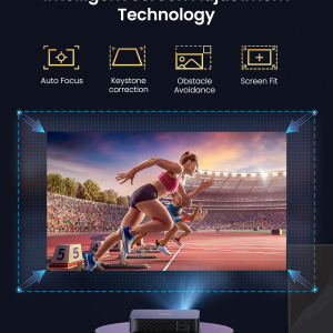 Dangbei Atom Mini Projector 1080P for Bedroom, Smart Projector Portable Supported 4K 3D, 1200 ISO Lumens, Official Netflix, Dolby Audio Speakers, Home Projector with WiFi...