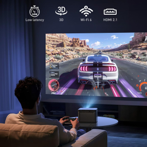 Dangbei DBOX02 4K Projector, 2450 ISO Lumens 200'' Screen for Bedroom Home Cinema, Google TV with Netflix Officially&Dolby Audio DTS:X Blu-ray 3D Projector with WiFi and Bluetooth
