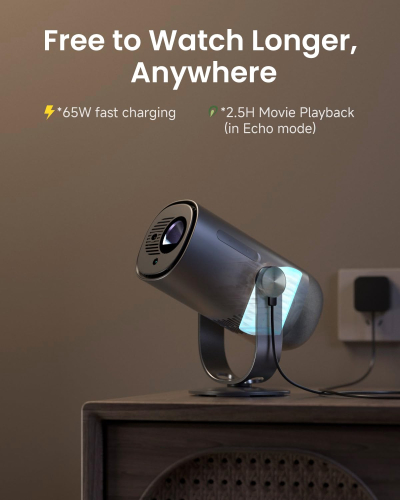 Dangbei Freedo Portable Projector 1080P, Google TV with Licensed Netflix mini Projector Support Powerbank for Outdoor Camping with Stand, Travel Box, 450 ISO Lumens, Dolby...