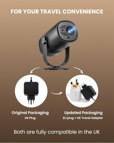 Dangbei Freedo Portable Projector 1080P, Google TV with Licensed Netflix mini Projector Support Powerbank for Outdoor Camping with Stand, Travel Box, 450 ISO Lumens, Dolby...