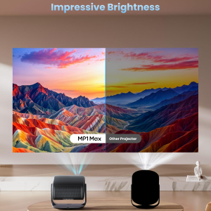 Dangbei MP1 MAX 4K Projector, 3100 ISO Lumens 300'' Screen for Bedroom Home Cinema, Google TV with Netflix Officially, 2x12W Dolby Audio DTS:X, HDR10+, Blu-ray 3D Projector with...