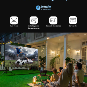 Dangbei MP1 MAX 4K Projector, 3100 ISO Lumens 300'' Screen for Bedroom Home Cinema, Google TV with Netflix Officially, 2x12W Dolby Audio DTS:X, HDR10+, Blu-ray 3D Projector with...