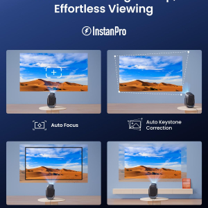 Dangbei N2 Mini Projector for Bedroom, Smart Projector Portable with Stand 190° Rotatable, Official Netflix Home Projector 1080P, Video Projector with WiFi and Bluetooth for HD...