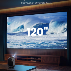 Dangbei N2 Mini Projector for Bedroom, Smart Projector Portable with Stand 190° Rotatable, Official Netflix Home Projector 1080P, Video Projector with WiFi and Bluetooth for HD...