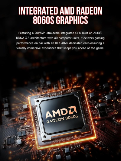 GMKtec EVO-X2 AI Mini PC AMD Ryzen Al Max+ 395 (up to 5.1GHz) Mini Gaming Computers, 96GB LPDDR5X 8000MHz (8GB*8) 2TB PCIe 4.0 SSD, Quad Screen 8K Display, WiFi 7 & USB4, SD...