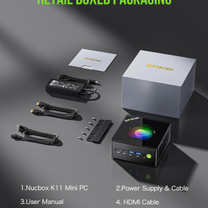 GMKtec K11 AMD Ryzen 9 Gaming Mini PC 8945HS(8C/16T, Up to 5.2GHz) W-11 Pro, 32GB DDR5 RAM 1TB Mini Desktop PC Computer, Oculink, Dual NIC 2.5GbE LAN, HDMI/DisplayPort/USB4*2