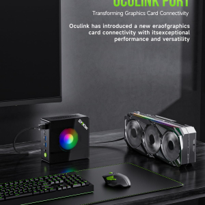GMKtec K11 AMD Ryzen 9 Gaming Mini PC 8945HS(8C/16T, Up to 5.2GHz) W-11 Pro, 32GB DDR5 RAM 1TB Mini Desktop PC Computer, Oculink, Dual NIC 2.5GbE LAN, HDMI/DisplayPort/USB4*2
