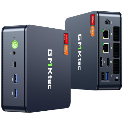 GMKtec M6 Ultra Gaming Mini PC Zen 4 Ryzen 5 7640HS (Upgraded 6600H/ 6800H/U), 32GB RAM DDR5 1TB SSD Dual NIC LAN 2.5GbE Desktop Computers Office Home/Triple 4K Display/WiFi...