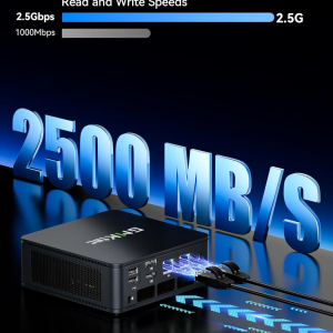 GMKtec M6 Ultra Gaming Mini PC Zen 4 Ryzen 5 7640HS (Upgraded 6600H/ 6800H/U), 32GB RAM DDR5 1TB SSD Dual NIC LAN 2.5GbE Desktop Computers Office Home/Triple 4K Display/WiFi...