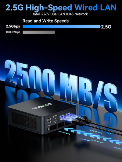 GMKtec M6 Ultra Gaming Mini PC Zen 4 Ryzen 5 7640HS (Upgraded 6600H/ 6800H/U), 32GB RAM DDR5 1TB SSD Dual NIC LAN 2.5GbE Desktop Computers Office Home/Triple 4K Display/WiFi...
