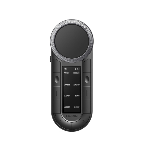 HUION Keydial Remote K40 Bluetooth Programmable Keypad,OLED Display with Dual Dials, 60 Customized Keys Macro Keyboard for PC, Mac, Mobile, One-Hand Shortcut Keyboard for...