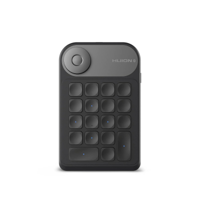 HUION Keydial Remote K40 Bluetooth Programmable Keypad,OLED Display with Dual Dials, 60 Customized Keys Macro Keyboard for PC, Mac, Mobile, One-Hand Shortcut Keyboard for...