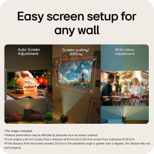 LG CineBeam S PU615U, Compact Ultra short throw 4K Projector, cinematic 40-100 inch screen size, RGB Laser, 500 ANSI Lumens, Auto Screen Adjustment, LG TV webOS, WIFI,...