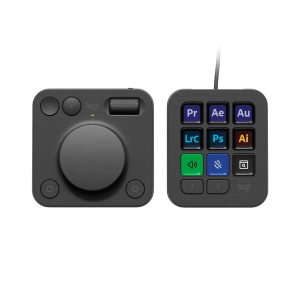 Logitech MX Creative Console, Programmable Keypad With 9 Customisable LCD Keys and Control Dial for Graphic Design, Video Editing, Photography, use with Adobe, Zoom, Spotify and...