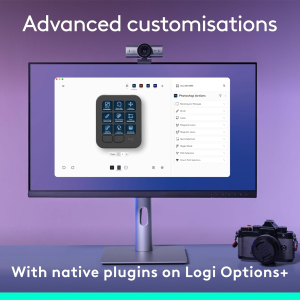 Logitech MX Creative Console, Programmable Keypad With 9 Customisable LCD Keys and Control Dial for Graphic Design, Video Editing, Photography, use with Adobe, Zoom, Spotify and...