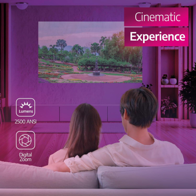 Philips, GamePix 800 smart projector, DLP, home theater, 1920 x 1080 pixels, Full HD, 120 Hz refresh rate, Google TV, 2500 ANSI lumens, black