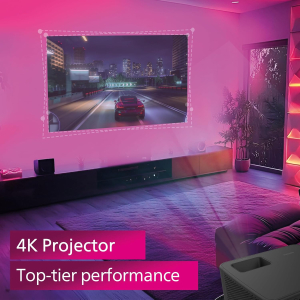 Philips, GamePix 900, 4K projector, resolution 3840 x 2160 pixels, latency of 6 ms with refresh rate of 240 Hz, 1000 lumens, ANSI, WiFi 6, black.