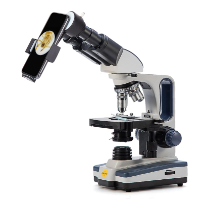 Swift Binocular Microscope SW350B for Adults,40X-2500X,Wide-field 10X and 25X Eyepieces, LED Illumination, Abbe Condenser, Double-Layer Mechanical Stage