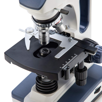 Swift Binocular Microscope SW350B for Adults,40X-2500X,Wide-field 10X and 25X Eyepieces, LED Illumination, Abbe Condenser, Double-Layer Mechanical Stage