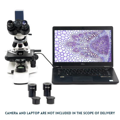 Swift DMSW-300 Compound Binocular Microscope, 40X-1600X Magnification, Rechargeable Digital Lab Microscope with 3MP Swiftcam, LED Illumination, Semi-Plan Objectives, Compatible...