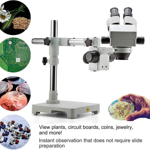 SWIFT S7-B520-144 3.5X-90X Binocular Stereo Dissecting Microscope, WF10X Eyepieces, 0.7X-4.5X Objective Power, 0.5X 2.0X Additional Objective Lenses, 144-Bulb LED Ring Light,...