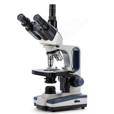 Swift SW350T Compound Trinocular Microscope,40X-2500X Magnification,Two-Layer Mechanical Stage,with 5.0 mp Camera and Software Windows/Mac Compatible and 5 PCS Prepared Slides...