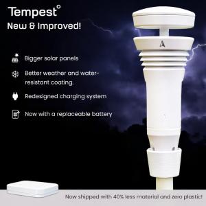 Tempest Weather Station with AI Forecasting, Wireless WiFi Weather Station with Built-In Wind Meter & Rain Gauge, Real-Time Weather, App & Alexa | Smart Home Weather Station