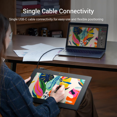 Xencelabs Pen Display 16 Essentials 4K OLED Professional Drawing Tablet with Screen 16" Portable Drawing Display with 2 Pens for Windows-ARM/Windows/Mac/Linux