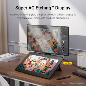 Xencelabs Pen Display 16 Essentials 4K OLED Professional Drawing Tablet with Screen 16" Portable Drawing Display with 2 Pens for Windows-ARM/Windows/Mac/Linux