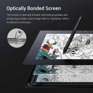 Xencelabs Pen Display 16 Essentials 4K OLED Professional Drawing Tablet with Screen 16" Portable Drawing Display with 2 Pens for Windows-ARM/Windows/Mac/Linux
