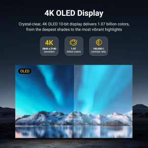 Xencelabs Pen Display 16 Lite 4K OLED Professional Drawing Tablet with Screen 16" Portable Drawing Display with 2 Battery-Free Pens