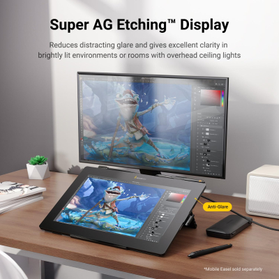 Xencelabs Pen Display 16 Lite 4K OLED Professional Drawing Tablet with Screen 16" Portable Drawing Display with 2 Battery-Free Pens